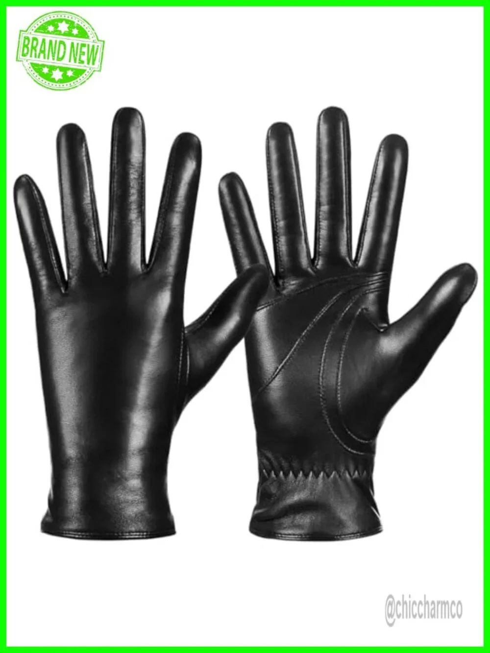 Women's Genuine Sheepskin Leather Gloves with Cashmere Lining and Touchscreen